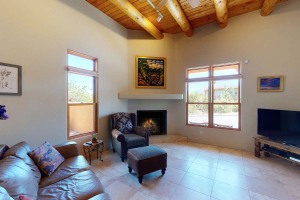 Living Room & Gas Fireplace