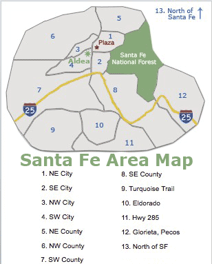 santa- fe area map
