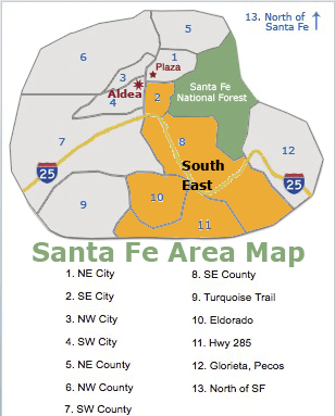 Santa Fe Neighborhood Map SE