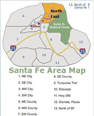 Santa Fe Neighborhood Map