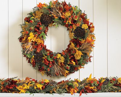 fall leaf wreath & garland