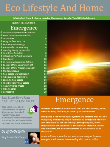 Eco Lifestyle And Home March 2014 Newsletter Emergence