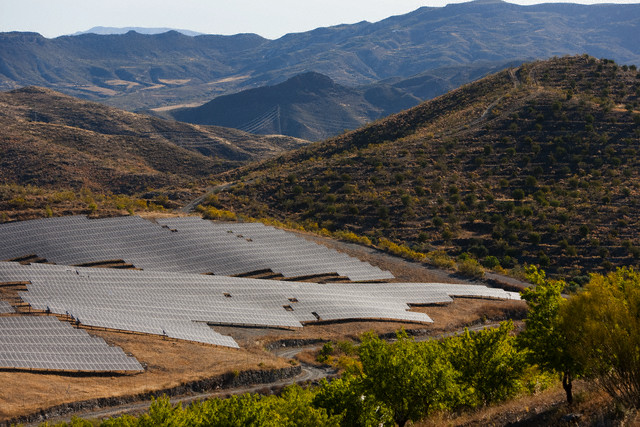 Solar power panels in Andalucia