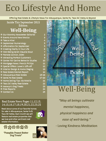Eco Lifestyle And Home Newsletter September 2015 Well-Being