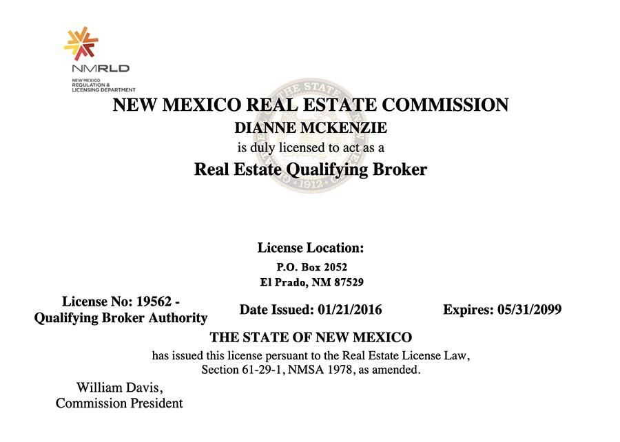 Real Estate License Temp