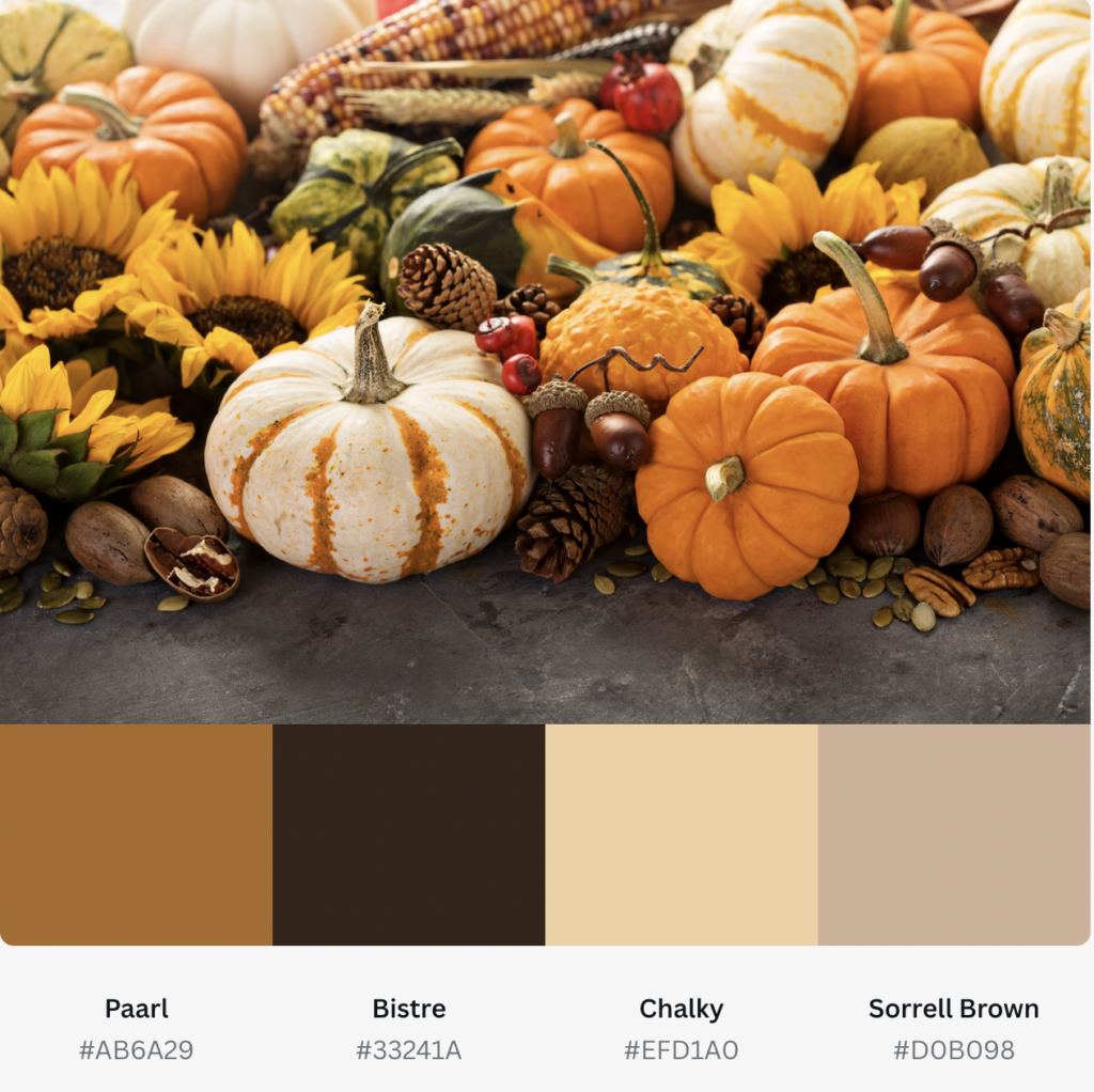 pumpkin color palette